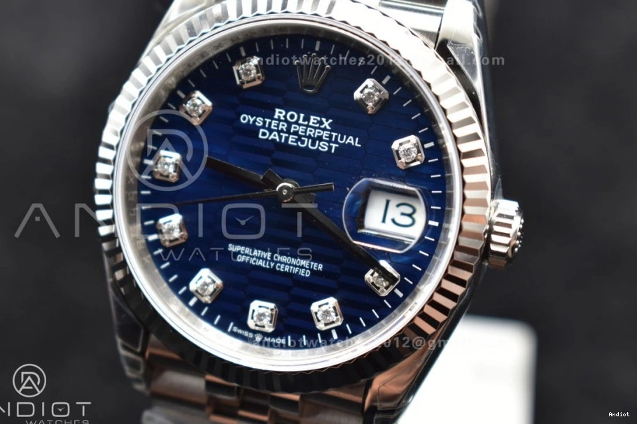 Diamond Steel 904L Jubilee VS3235 Blue Dial 126234 Bracelet Edition 1:1 Best 36 On DateJust SS VSF 1129
